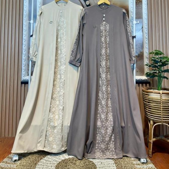 Promo New Arrival (Gamis Jumbo) Jasmine Mix Rajut Muslim Wanita