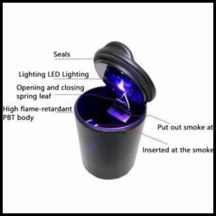 HOT DEAL ASBAK MOBIL PORTABLE LED BLUE ASBAK MOBIL APV/ APV ARENA 