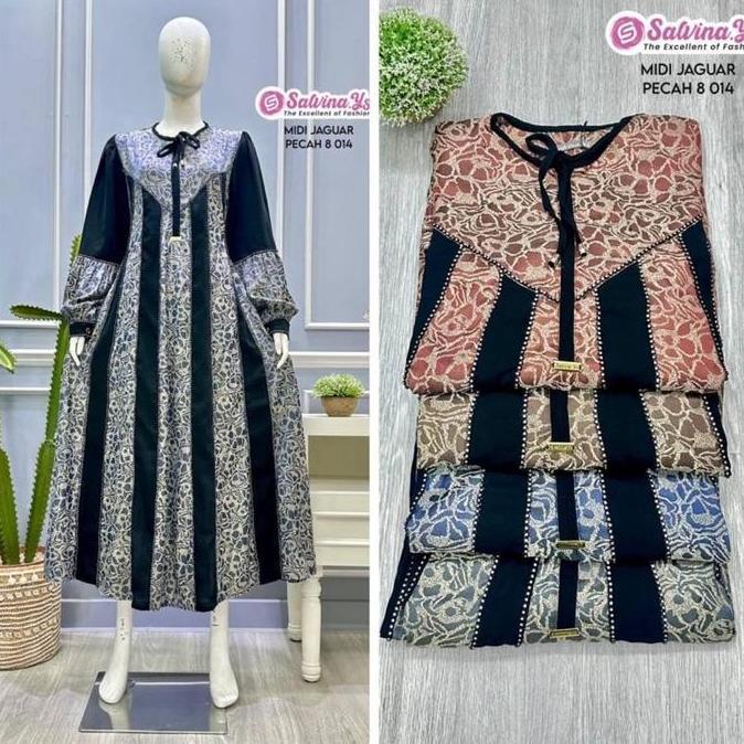 Promo Gamis Dress Salvina Katun Muslim Terbaru Bordir Wanita Salur