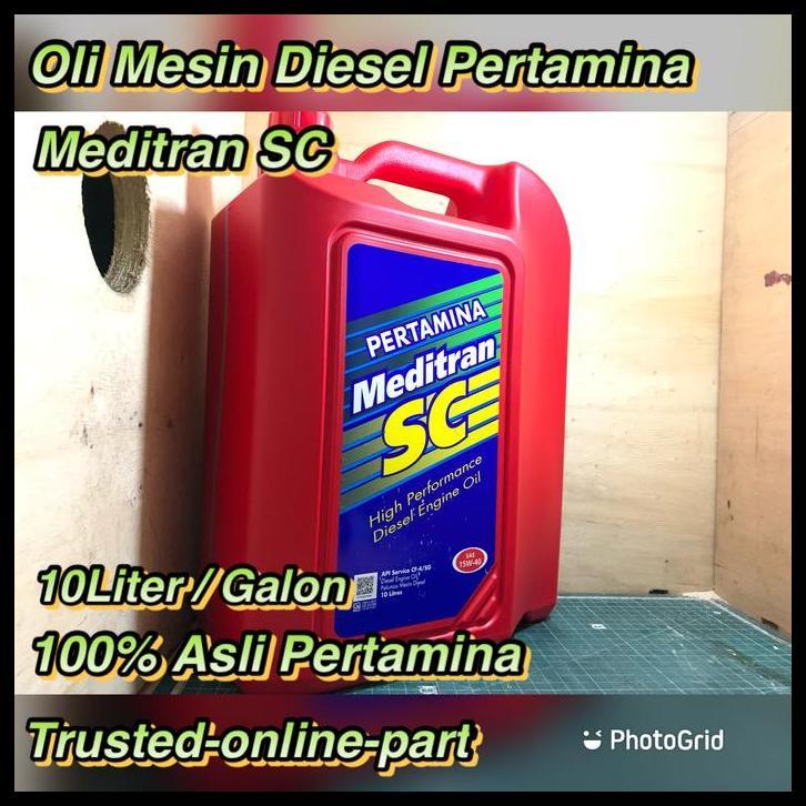 TERBARU OLI MESIN DIESEL PERTAMINA MEDITRAN SC 10LITER 100% ASLI 