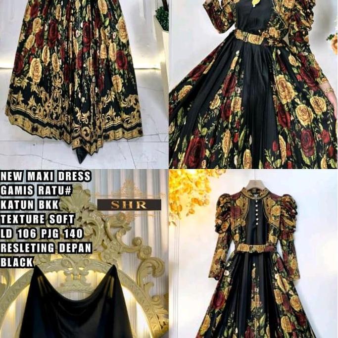 Murah NewReady Maxi Dress Ratu Mawar 100%Ori Shr