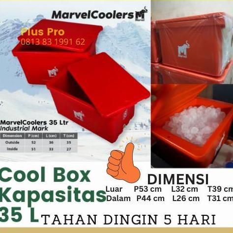 Thebest- Cooler Box 50 L / Marvel Cool es batu kristal mancing marina coolbox