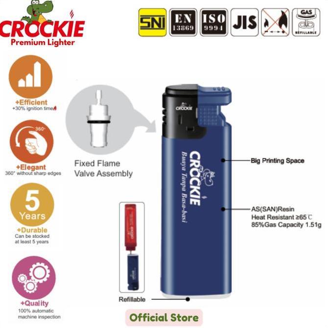 Korek Api Crockie Bara Turbo - 25 Pcs Gratis Gas 2Pcs (TERBAIK) (TERBARU) (TERMURAH)
