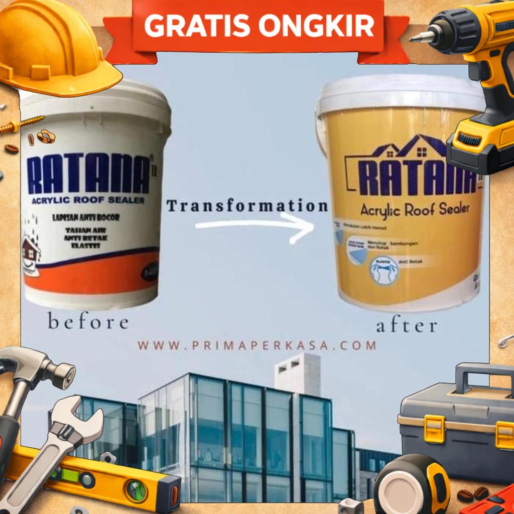 Sealant Ratana 1 Kg / Ratana Kaleng / Acrylic Roof Sealer