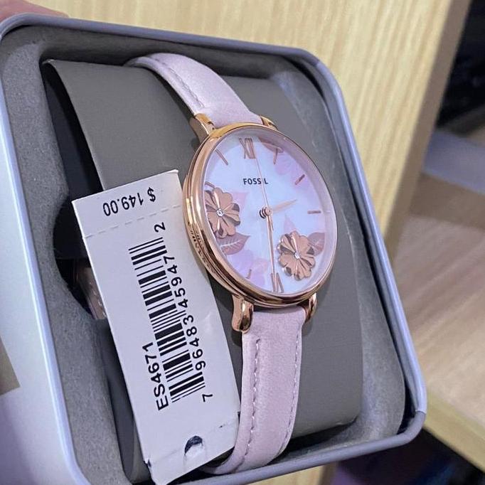 Jam Tangan ES4671 dial white Leather strap 36mm