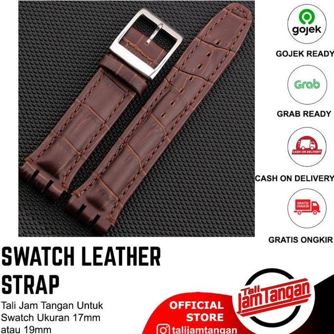 19mm Swatch Croco Leather Strap Tali Jam Swatch Kulit