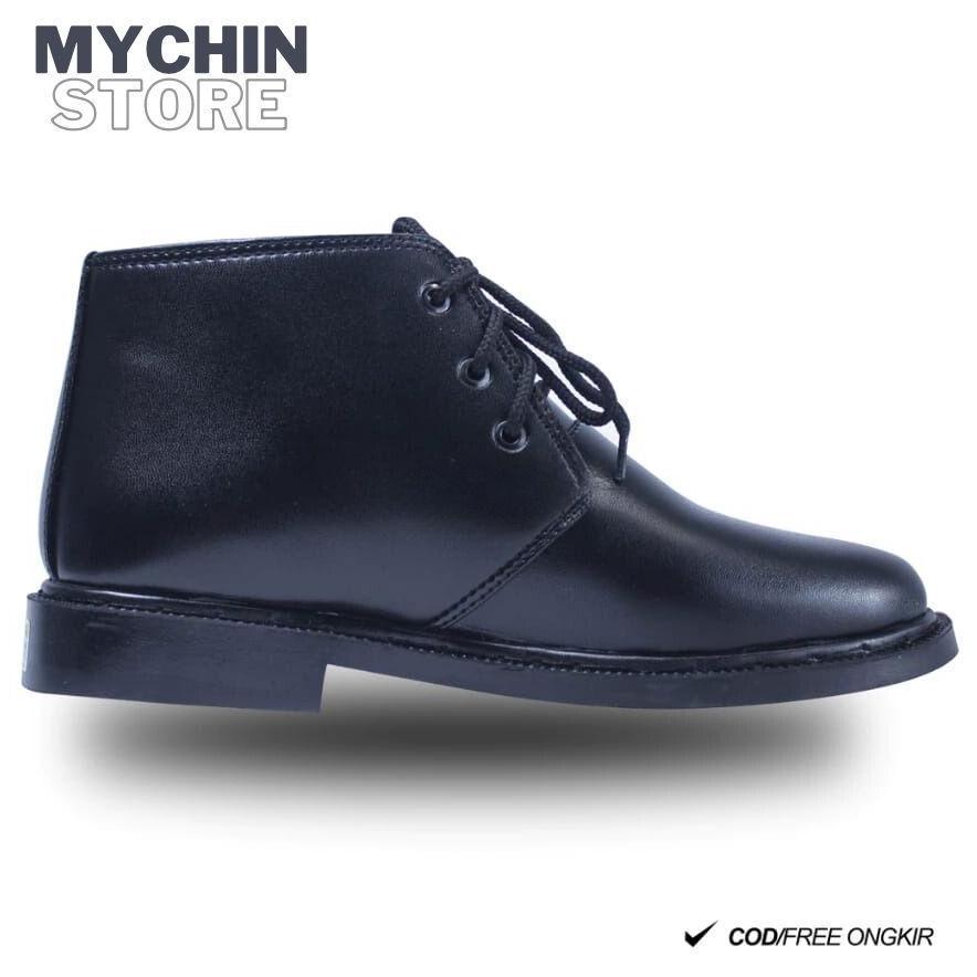 TERLARIS SEPATU KULIT PANTOFEL PRIA SEPATU PDH SATPAM SECURITY TNI POLRI HITAM TALI