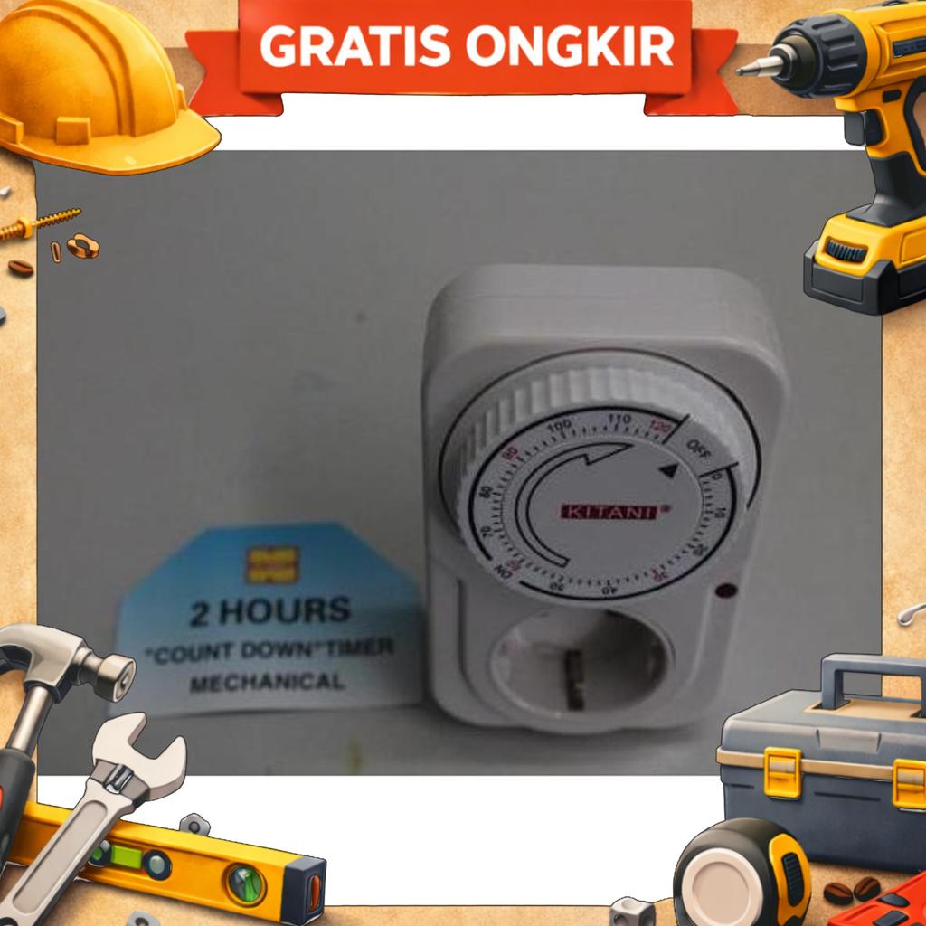 Stop Kontak Timer 2 Jam / Timer Stopkontak ( Dapat Diatur/Program Hingga 120 Menit )