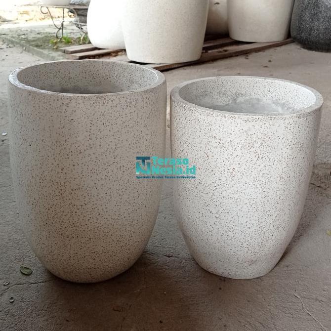 Invoice Pot Teraso Tipe Apolo Mini | Pot Terazzo Apolo Minimalis Outdoor Indoor