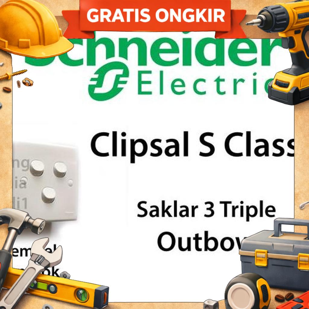 Saklar Triple Clipsal Outbow Saklar Clipsal Tiga Tombol Outbow Saklar Clipsal Outbow Triple Tiga Sak