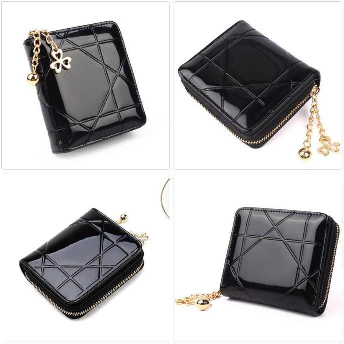DOMPET KECIL WANITA KULIT GLOSSY  ABG FASHION KOREA MURAH BATAM ESTER BRANDED LIPAT RESLETING