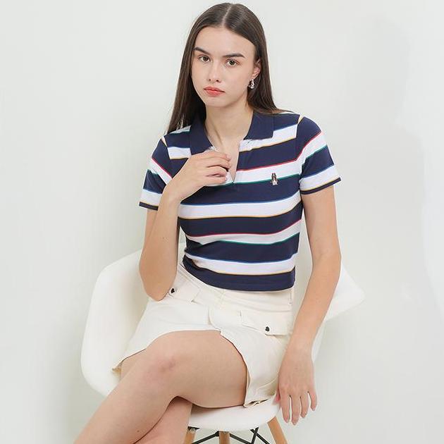 Hush Puppies Kaos Polo Wanita ALONDRA CROP POLO Navy
