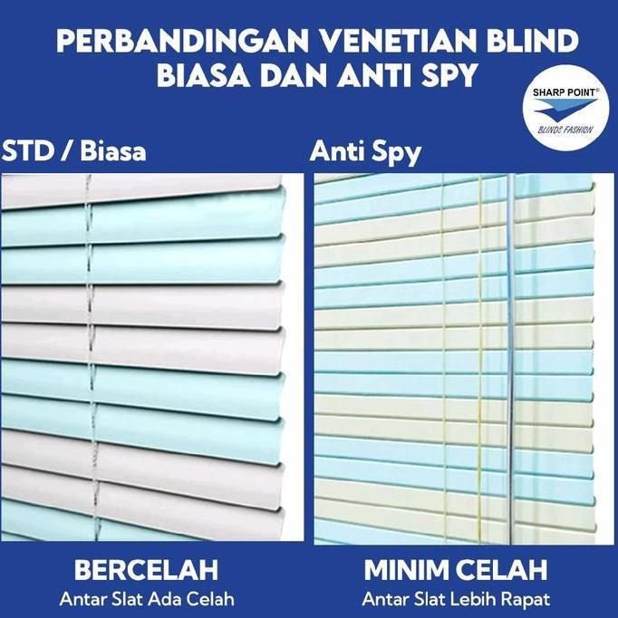 Promo Forhom Tirai Jendela Gorden Jendela Pvc Venetian Blind Kerei Jendela Tirai Gulung 40X180 60X18