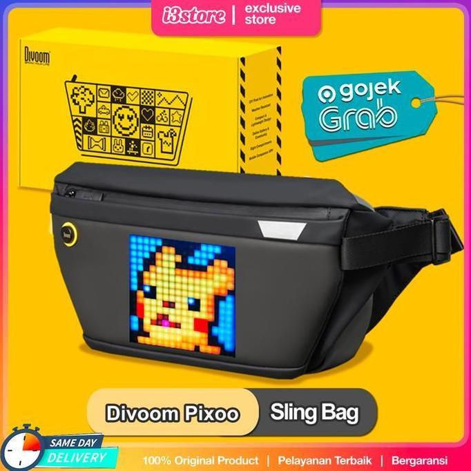 DIVOOM PIXOO SLINGBAG PIXEL TAS SELEMPANG SLING BAG LED SLEMPANG KODE 248
