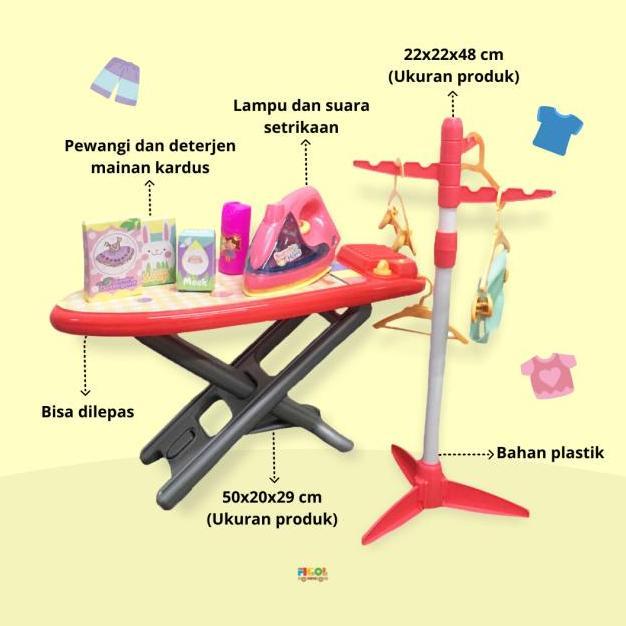 Mainan Anak Perempuan Meja Setrika Besar Sweet Home Set Magical Iron