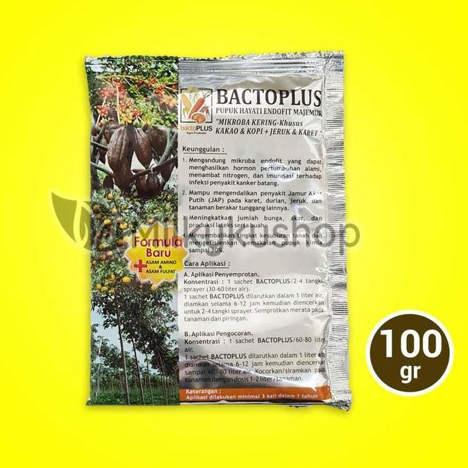 PUPUK HAYATI BACTOPLUS WP 100 GRAM PER SACHET KEMASAN PABRIK