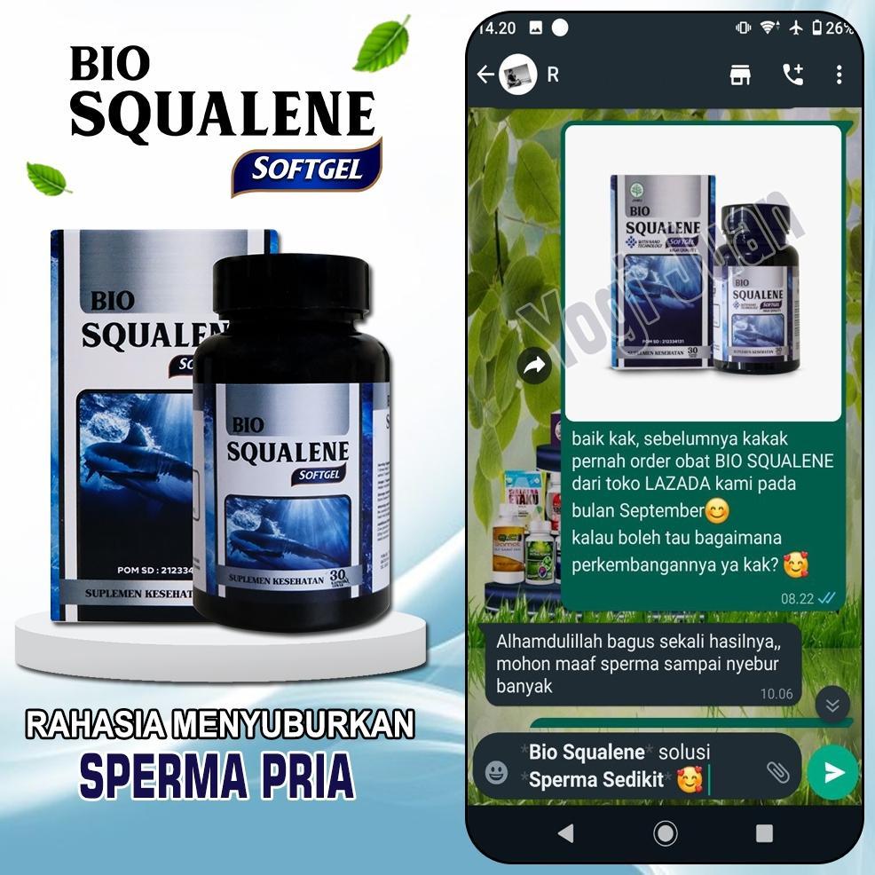 MS BIO SQUALENE ORIGINAL SOFTGEL Obat Penyubur Sperma Encer Pria Promil Cepat Hamil Vitamin Kesubura