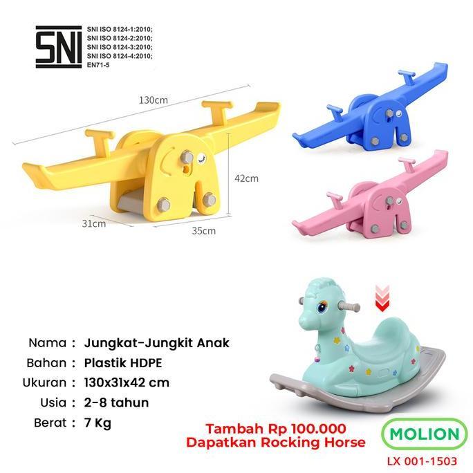 Jungkat Jungkit Prosotan Perosotan Kuda Kudaan Anak 4in1 Mainan Plastik Anak Anak Jungkat Jungkit 00