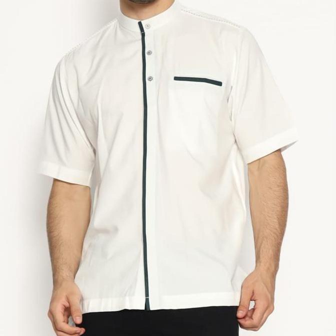 Baju Koko Pria Lengan Pendek | Baju Koko Putih Lengan Pendek