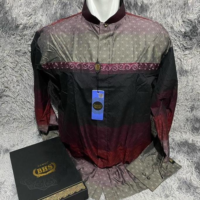 Baju Muslim Baju Koko BHS Classic Original S-XXL Lengan Panjang Manset