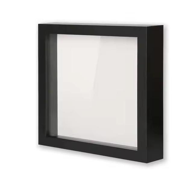 Bingkai Frame Blok 3D Rongga 4Cm 30X30 Cmhitam