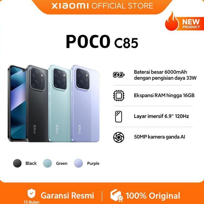 Gasskirim- Poco C85 (6/128) (8/256) Baterai 6000Mah 33W | Ekspansi Ram Hingga 16Gb | Layar 6.9" 120H