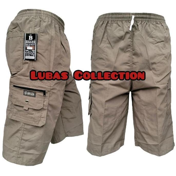 Boyinboy- Celana Kolor Kargo 7/8 Bgr Sogo L, Xl, Xxl, Celana Pria Dewasa Di Bawah Lutut Katun Polos