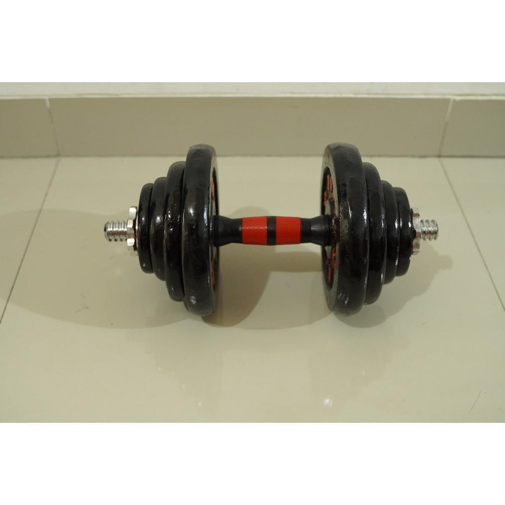 Dumbell Barbel Set 20kg Besi Asli Termurah