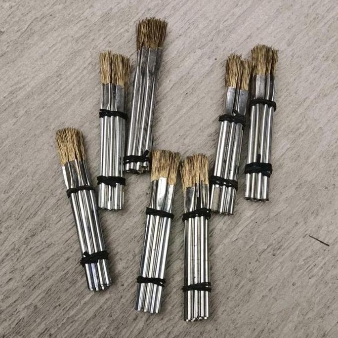 Clapix- 30Pcs-Sikat Kawat Grosir Sikat Kawat Kecil 16Cm Sikat Stik Besi Sikat Motor Sikat Kuningan S