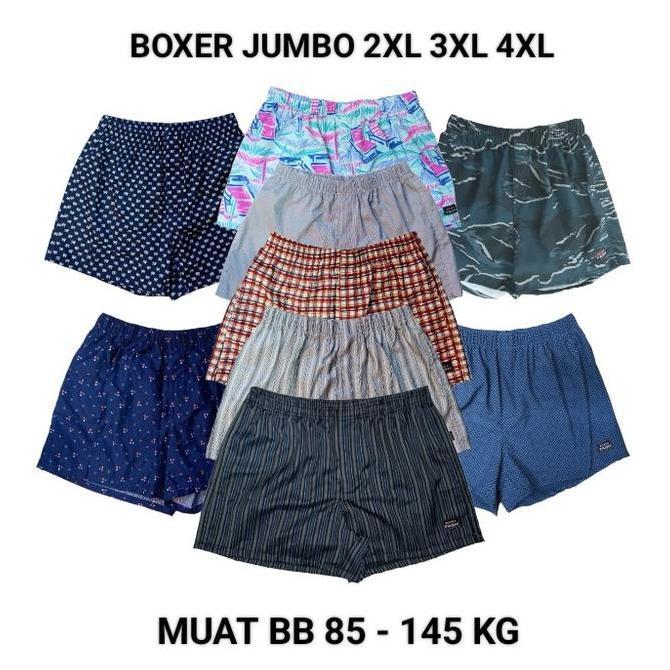 Boyinboy- Celana Boxer Jumbo Pria Wanita / Celana Boxer Pria Wanita Dewasa Jumbo Super Big Size Baha