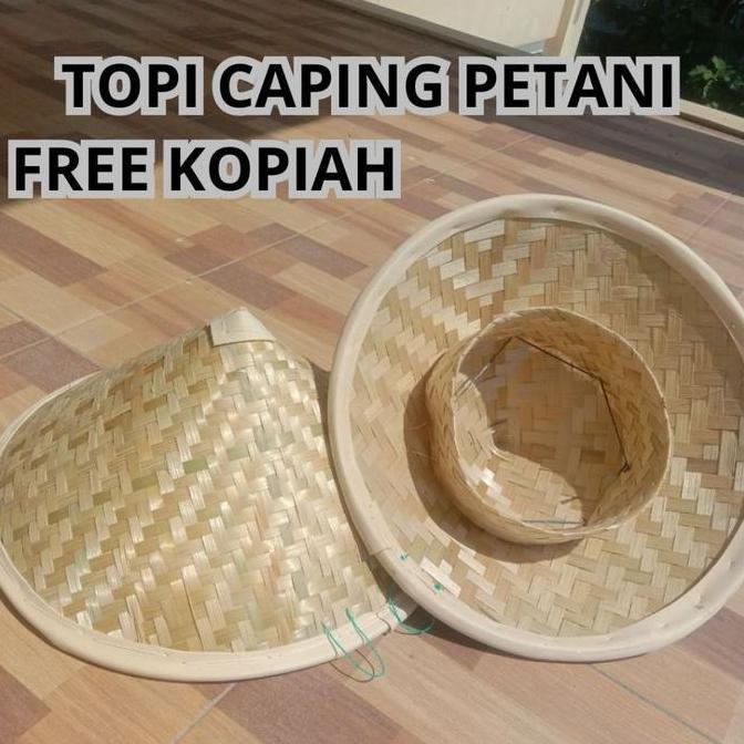 Ground- Caping Petani Topi Anak Dewasa Bahan Bambu Alami