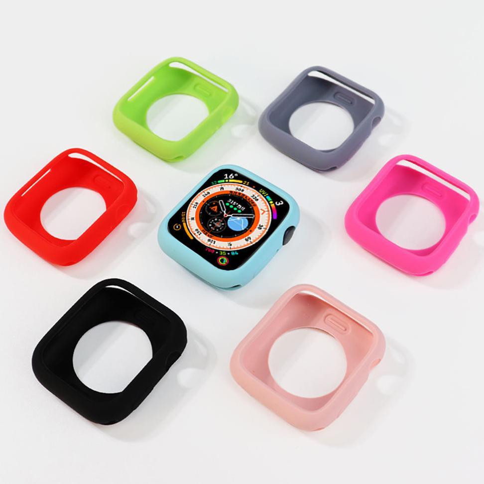 Cuci Gudang Soft Bumper Pelindung Runbber Screen Protector Case For Iwatch Apple Watch Ultra / Ultra