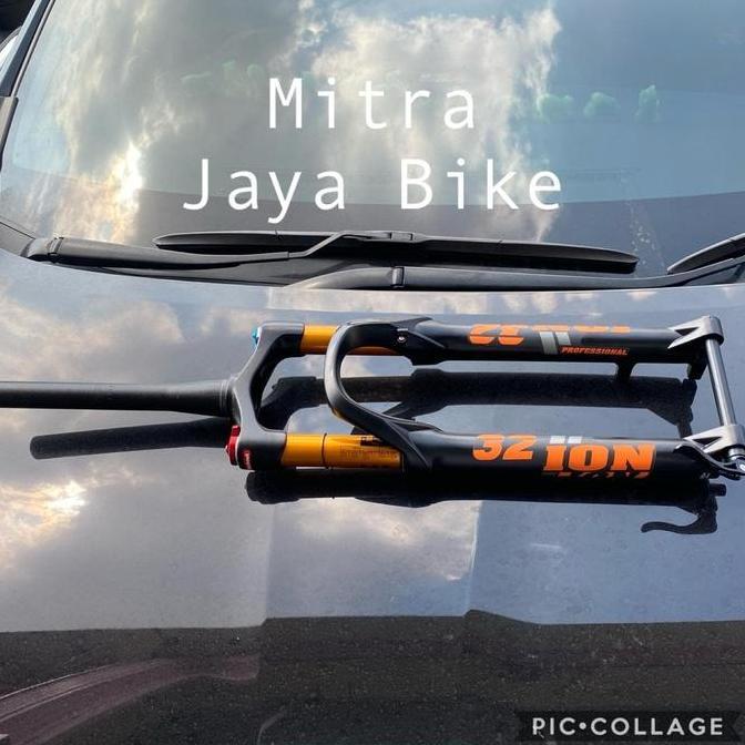 FORK ION UD32 27.5 TAPPER AIR BLACK GOLD TRAVEL 120 140 160 TA 15 ORIGINAL DAN TERPERCAYA