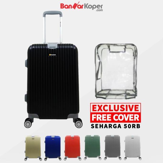 HARGA DISC - Koper President Original HardCase Kabin Size 20 Inch TSA 5284 Black
