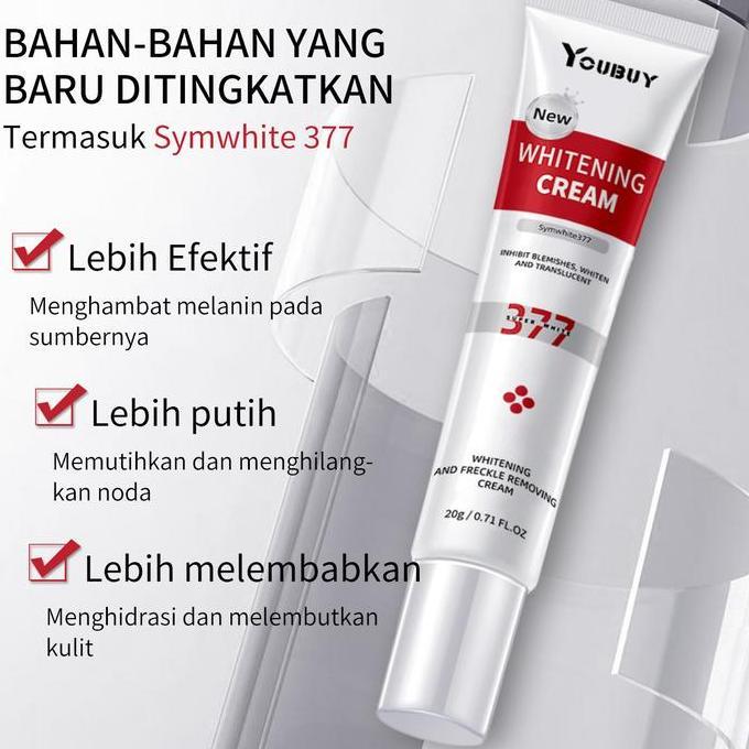 Bytoi- Youbuy Whitening Cream Krim Pemutih Wajah Help Light Dark Spots Flek Hitam Brightening Lighte