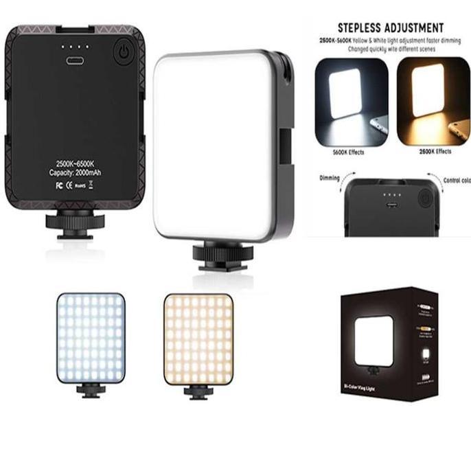 TERMURAH - Rechargeable portable VLOG LED Lighting Handphone video Flash Kamera