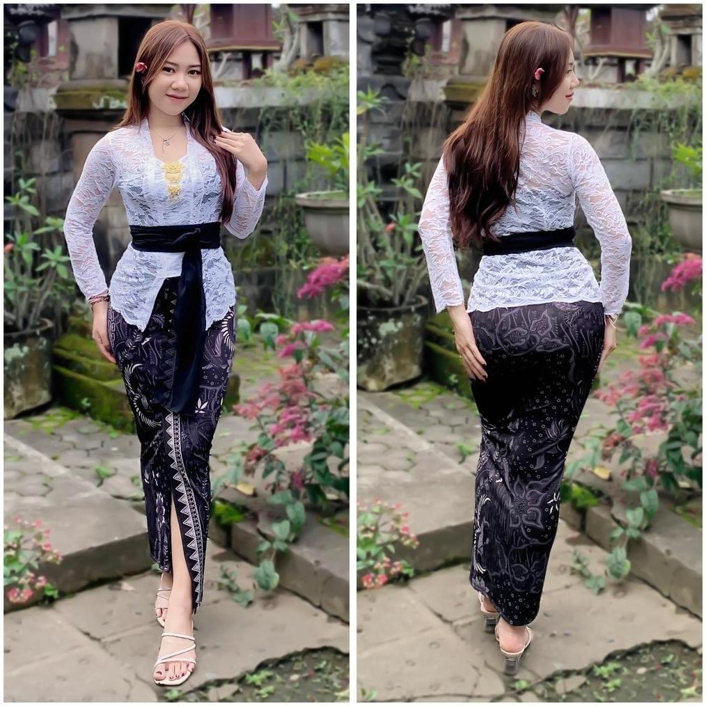 termurah one set (satu setel) kebaya bali brokat sofia + rok + selendang/kebaya bali