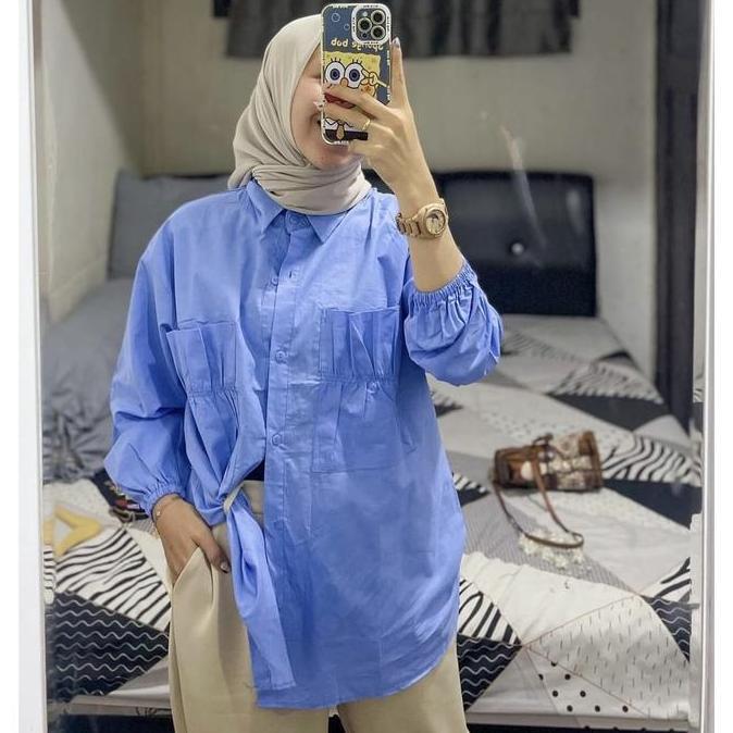 Promo Alimama - Cantika Top - Atasan Kemeja Wanita Pakaian Lora Blus Blouse Perempuan Formal Kantor 