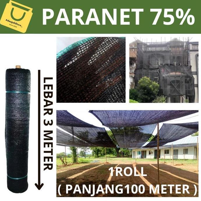 Paranet 75% ( 1 ROLL ) LEBAR 3 METER - Jaring Paranet Anti UV