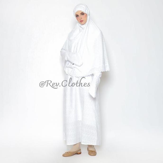 Sale Gamis Umroh Wanita Set Lengkap Baju Ihram Wanita Full Bordir Baju Muslim Wanita Bergo Syari