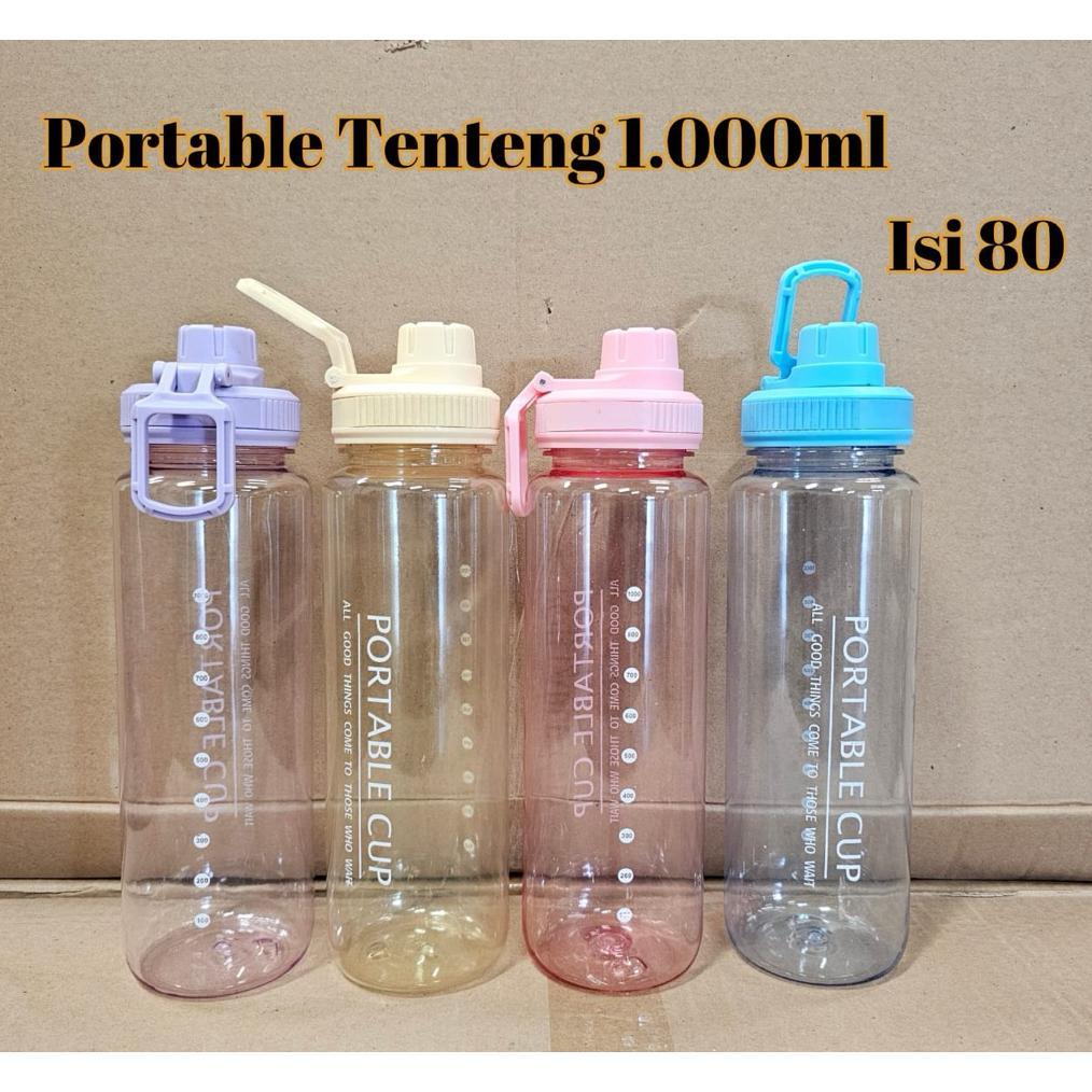 Botol Portable Cup 1000Ml Botol Plastik Portable Cup 1L Botol Minum 1 Liter Botol Portable Botol Min