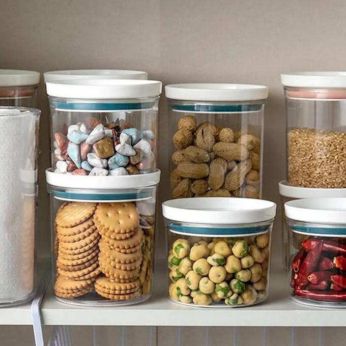 Toples Bening Kedap Udara Sealed Canister Food Storage Plastik PET PP | Toples Penyimpanan Makanan B