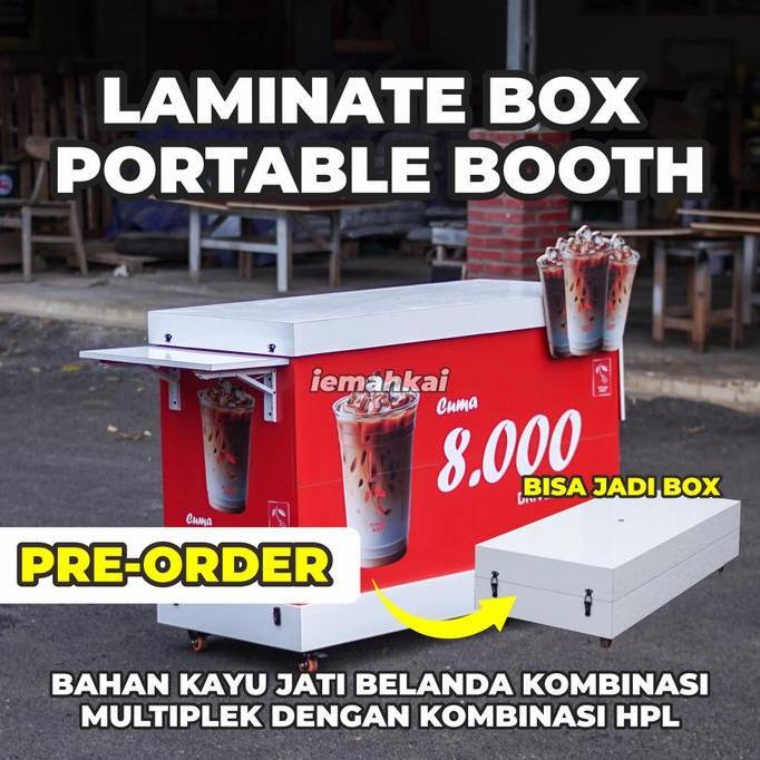Terlaris [Pre-Order] Laminate Box - Portable Booth Dengan Sistem Knock-Down | Simpel, Ringkas & Muda