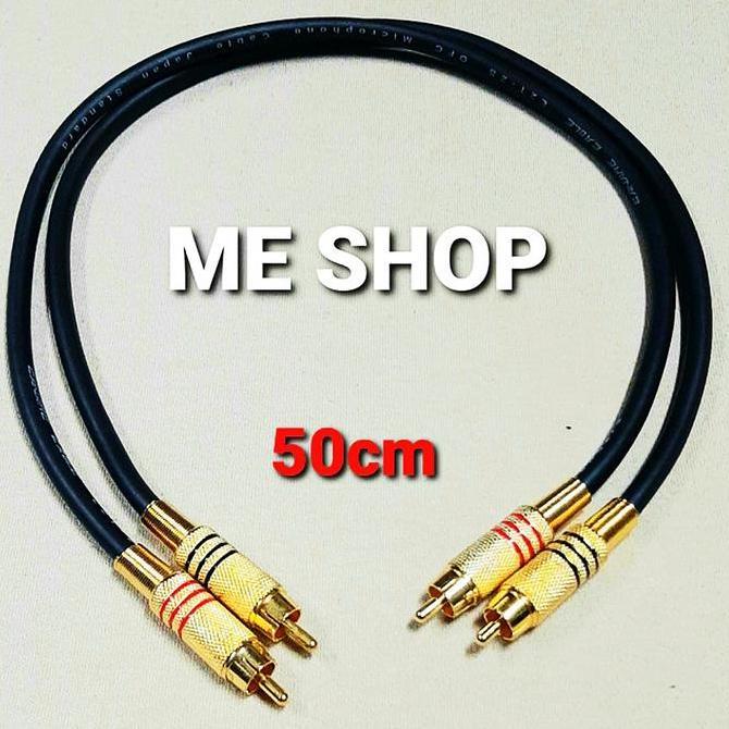 DV56 - Kabel jack RCA pendek - kabel canare rca gold Set Murah
