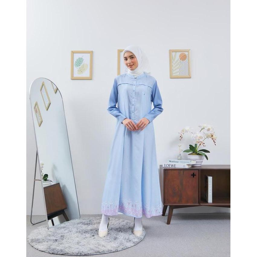 Grosir Geranium Long Dress Blooming Summer Series - Baju Muslim Gamis Wanita Cantik Untuk Kondangan