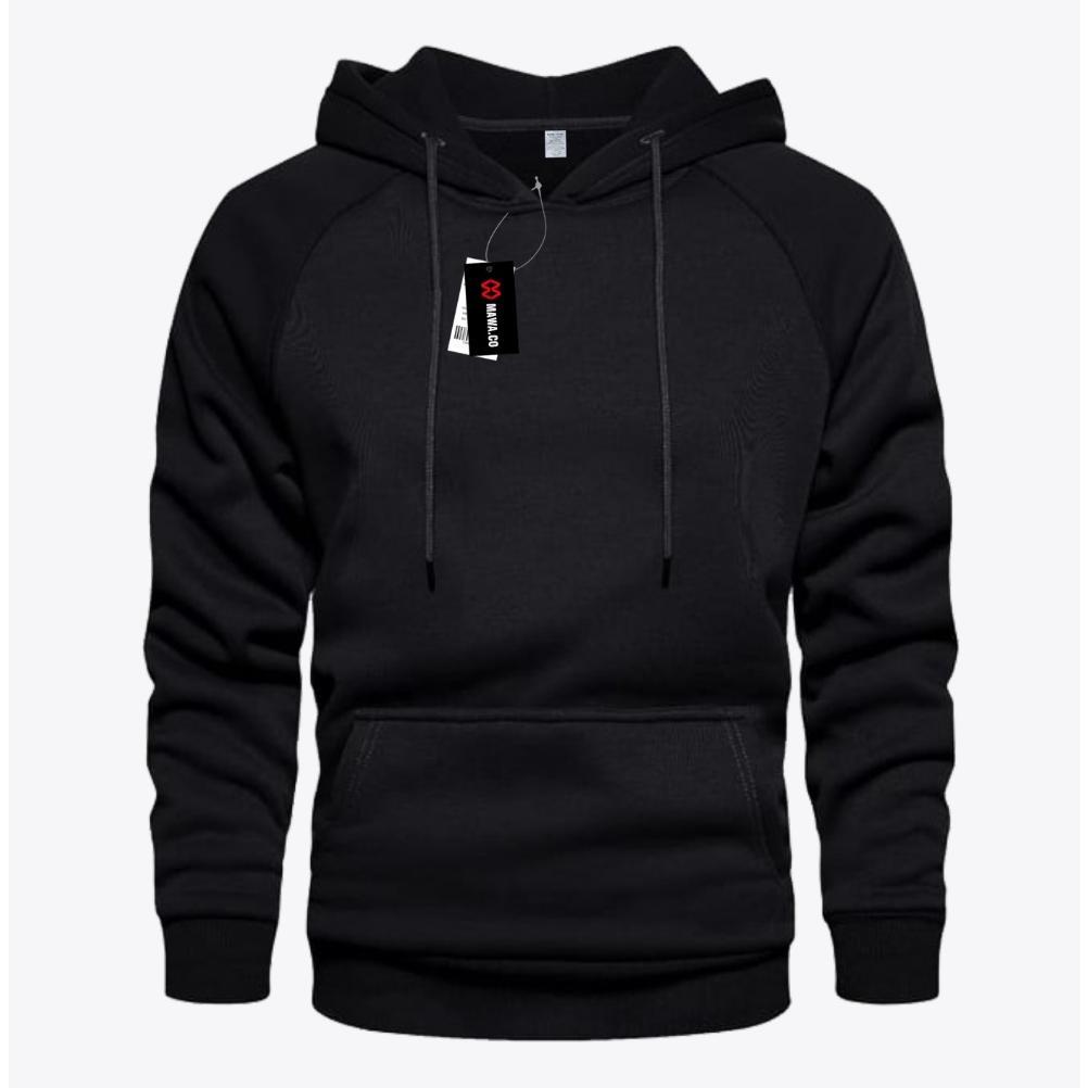 ORIGINAL MAWA.CO - HOODIE TEBAL POLOS HITAM