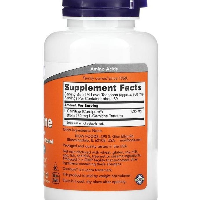 Now Foods L Carnitine 1000 mg 100 Tabs L Carnitine Fitness Bakar Lemak