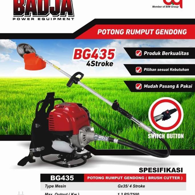 TERLARIS BADJA Mesin potong rumput 4 tak BG435 4 Stroke bensin murni