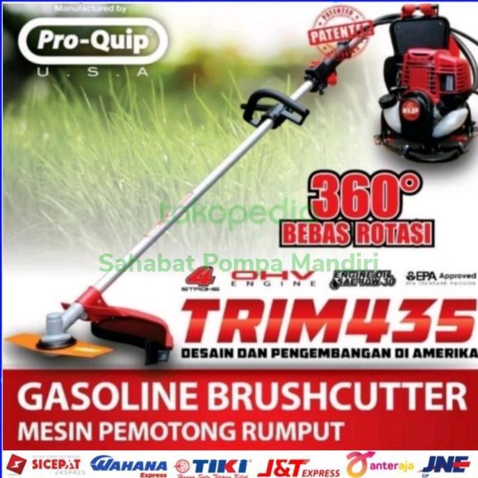 HOT SALE Mesin pemotong rumput gendong 4 tak PROQUIP Trim 435 Pemotong rumput