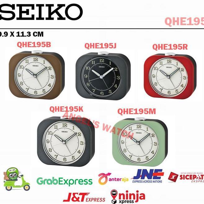 Jam Weker Alarm Seiko Beep Alarm Qhe195 Silent Movement